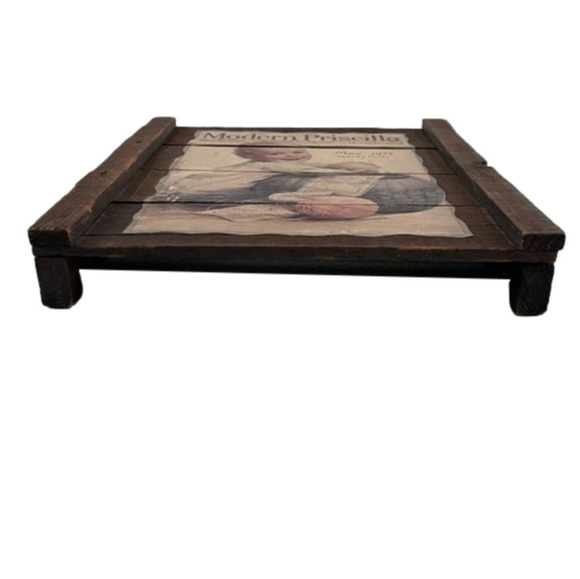 𝅺VINTAGE1922 Wooden Wall Hanging Art Décor Modern Priscilla Magazine Cover Baby - Picture 9 of 10
